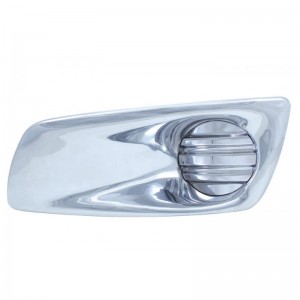 Chrome Plastic Kenworth T660 Front Bumper Light Bezel Without Light Hole - Driver