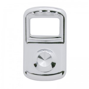 Chrome Plastic Peterbilt Rocker Switch Cover - Indented