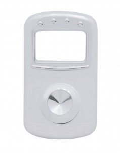 (3/Card) Chrome Plastic Peterbilt Rocker Switch Cover - Indented