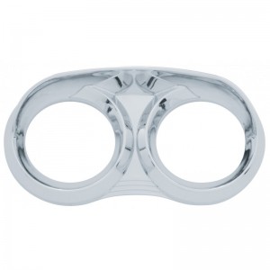 Chrome Plastic 2005- Peterbilt Dual Gauge Cover