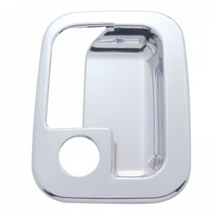 Chrome Plastic 2005+ Peterbilt/Kenworth Exterior Door Handle Trim - Passenger/Right Side