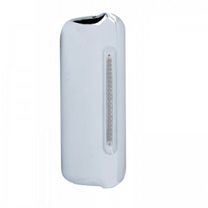 (Skpk) Chrome Pl. Freightliner  Passenger Side Mirror Cover W/ 19 Amber Led 12" Reflector Light Bar - Clear Lens