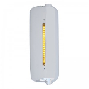 Chrome Plastic 2005 And Older Freightliner  Mirror Cover With 12" Led Light Bar, Pass. Side - 19 Amber/Amber Led With Reflector