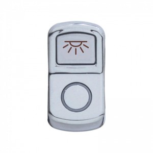 Chrome Plastic "Cab Light" Rocker Switch Cover - Plain