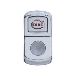 Chrome Plastic "Diagnostic" Rocker Switch Cover - Indented