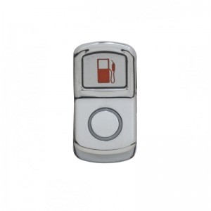 Chrome Plastic "Fuel" Rocker Switch Cover-Plain