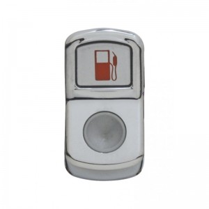 Chrome Plastic "Fuel" Rocker Switch Cover - Indented