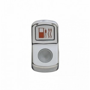 Chrome Plastic "Fuel Heat" Rocker Switch Cover - Indented
