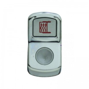 Chrome Plastic "Mirror Heat" Rocker Switch Cover - Indented