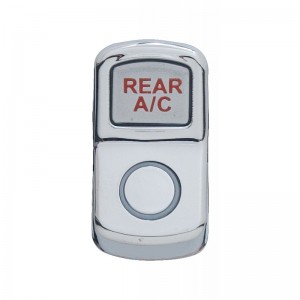 Chrome Plastic "Rear A/C" Rocker Switch Cover - Plain