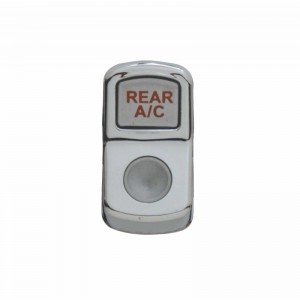 Chrome Plastic "Rear A/C" Rocker Switch Cover - Indented