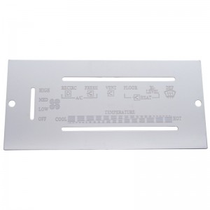 Stainless Steel Peterbilt A/C & Heater Control Plate 87'-95