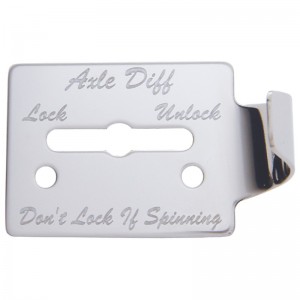 Stainless Steel Peterbilt 359 Axle Differential Switch Guard/2 Screws