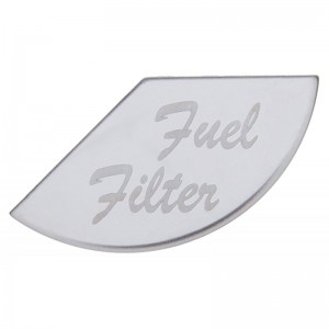 Stainless Steel Peterbilt Gauge Emblem - Fuel Filter