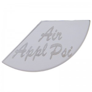 Stainless Steel Peterbilt Gauge Emblem - Air Apply Psi