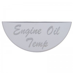 Stainless Steel Peterbilt Gauge Emblem - Engine Oil Temperature
