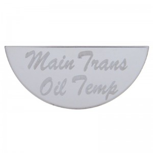 Stainless Steel Peterbilt Gauge Emblem - Main Transmission Temperature