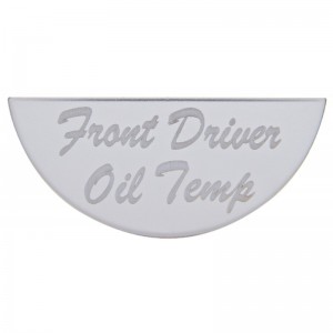 Stainless Steel Peterbilt Gauge Emblem - Front Driver Oil Temperature