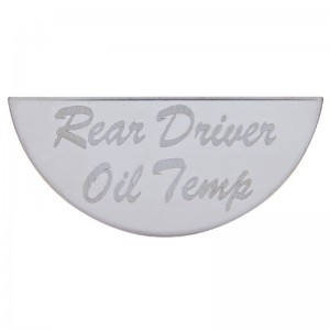 Stainless Steel Peterbilt Gauge Emblem - Rear Driver Temperature