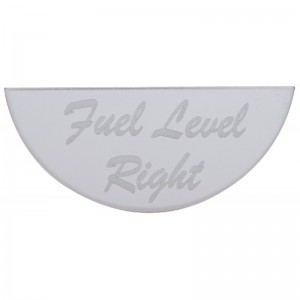 Stainless Steel Peterbilt Gauge Emblem - Fuel Level Right