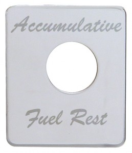 Stainless Steel Peterbilt Switch Plate - Accumulative Fuel Rest