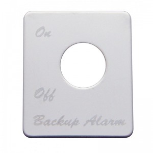 Stainless Steel Peterbilt Switch Plate - Backup Alarm