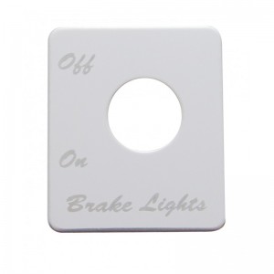Stainless Steel Peterbilt Switch Plate - Brake Light