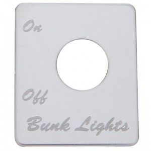 Stainless Steel Peterbilt Switch Plate - Bunk Light
