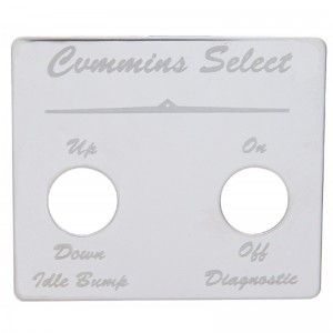 Stainless Steel Peterbilt 2 Switch Plate - Cummins Select