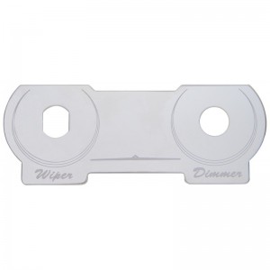 Stainless Steel Peterbilt Switch Plate - Dimmer & Wiper