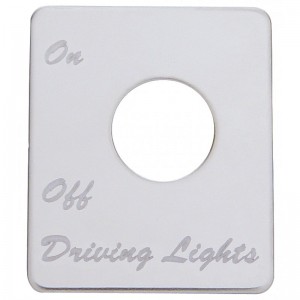 Stainless Steel Peterbilt Switch Plate - Driving Lights