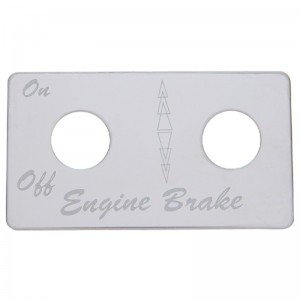 Stainless Steel Peterbilt 2 Switch Plate - Engine Brake