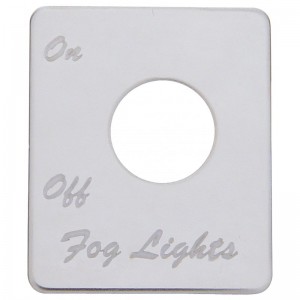 Stainless Steel Peterbilt Switch Plate - Fog Light