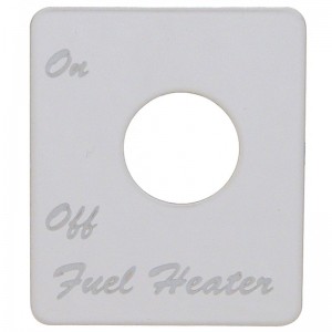 Stainless Steel Peterbilt Switch Plate - Fuel Heater