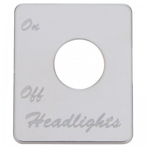 Stainless Steel Peterbilt Switch Plate - Headlight