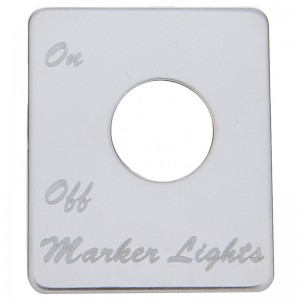 Stainless Steel Peterbilt Switch Plate - Marker Light