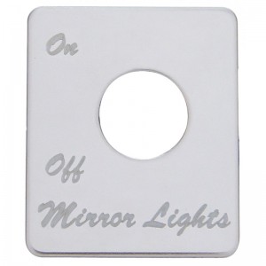 Stainless Steel Peterbilt Switch Plate - Mirror Light
