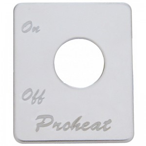 Stainless Steel Peterbilt Switch Plate - Proheat Engine Heater