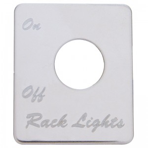 Stainless Steel Peterbilt Switch Plate - Rack Light