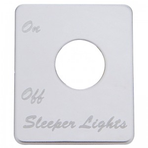 Stainless Steel Peterbilt Switch Plate - Sleeper Light