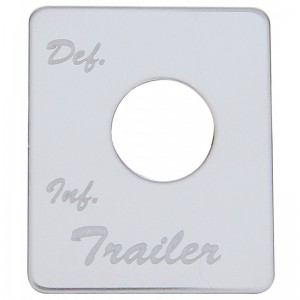 Stainless Steel Peterbilt Switch Plate - Trailer Air Suspension