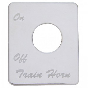 Stainless Steel Peterbilt Switch Plate - Train Horn