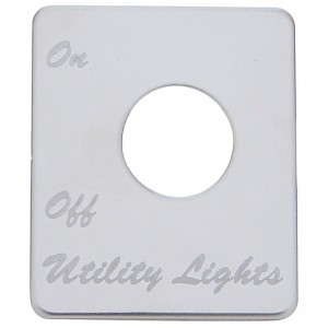 Stainless Steel Peterbilt Switch Plate - Utility Light