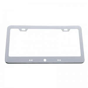 Chrome License Frame With Led Light Strips Cutout