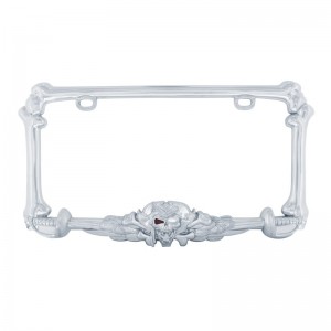 Chrome Pirate License Frame