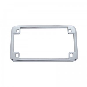 Chrome Plain Motorcycle License Frame