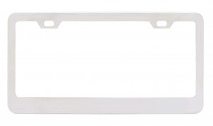 Chrome Wide Bottom 2 Hole License Plate Frame
