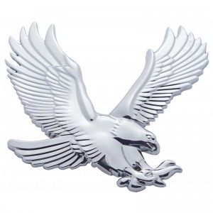 Chrome Plastic Flying Eagle Accent - Facing Right