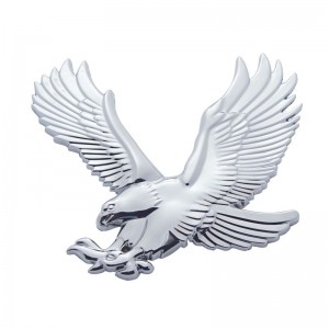 Chrome Plastic Flying Eagle Accent - Facing Left