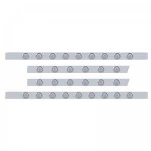 S.S. Peterbilt63" Sleeper Light Panel With Thirty 9 Amber Led 2" Light With Visor-Clear Lens